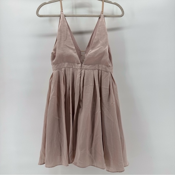 Free People Gabbys Party All Night Fit & Flare Mini Dress Pink Sz4 with pockets - Picture 5 of 11